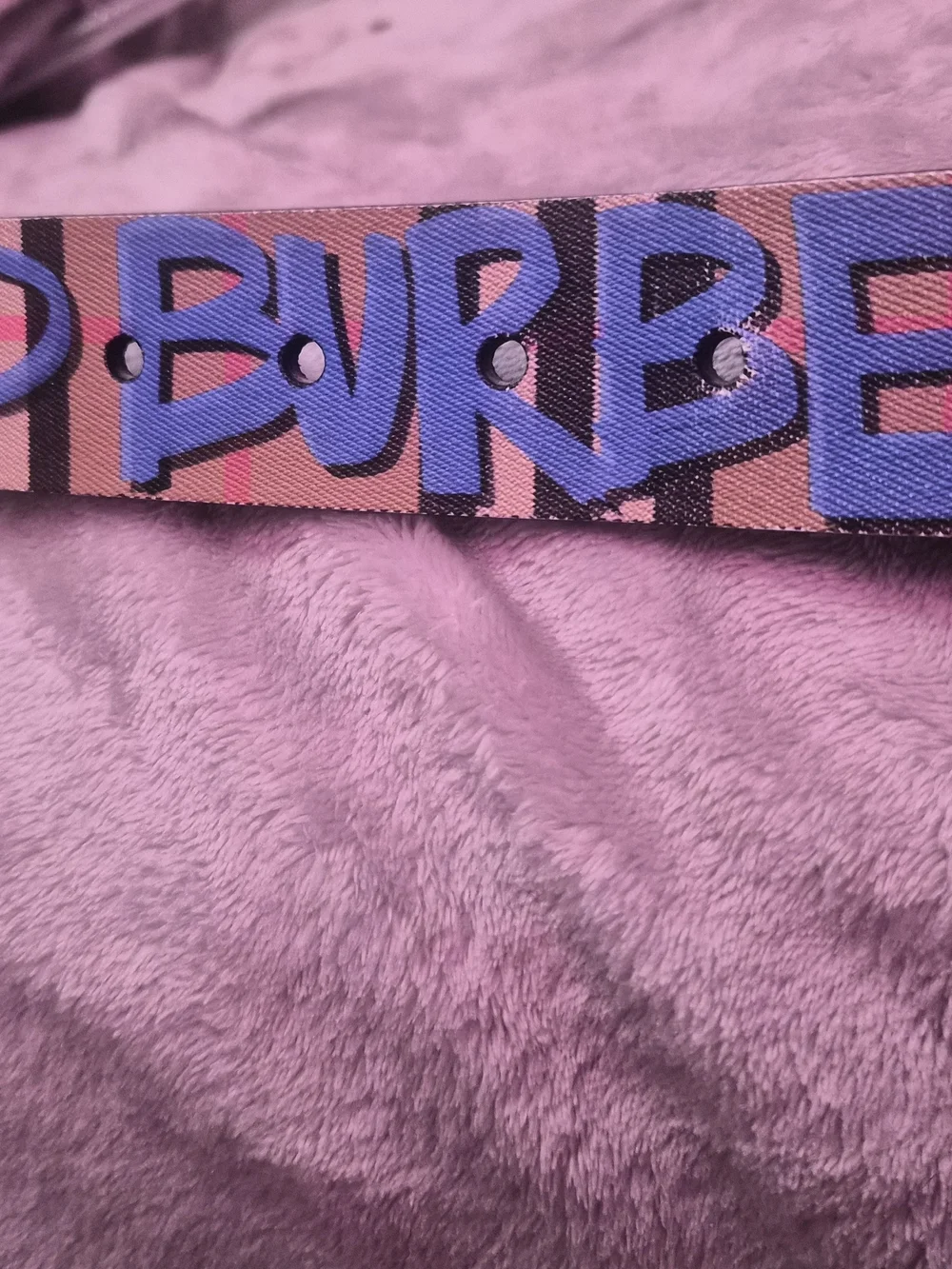 Burberry Graffiti Check Belt FW19